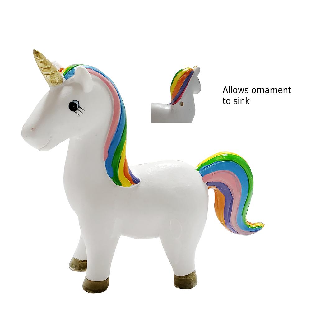 Standing Rainbow Unicorn Aquarium Ornament