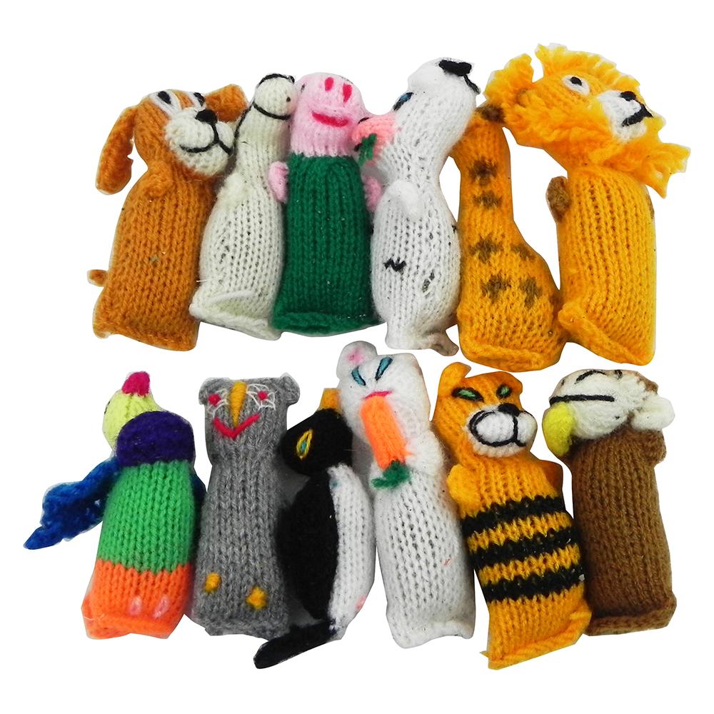 Barn Yarn Hand Knit Wool Cat Toy with Catnip 12 Pack