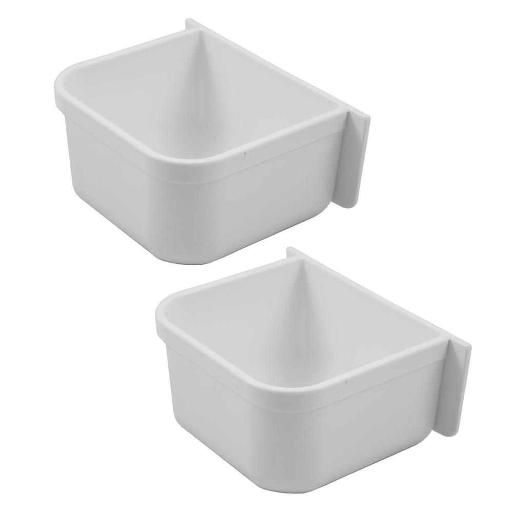 Parrot Cage Replacement Food/Water Plastic Cup 2 Pack