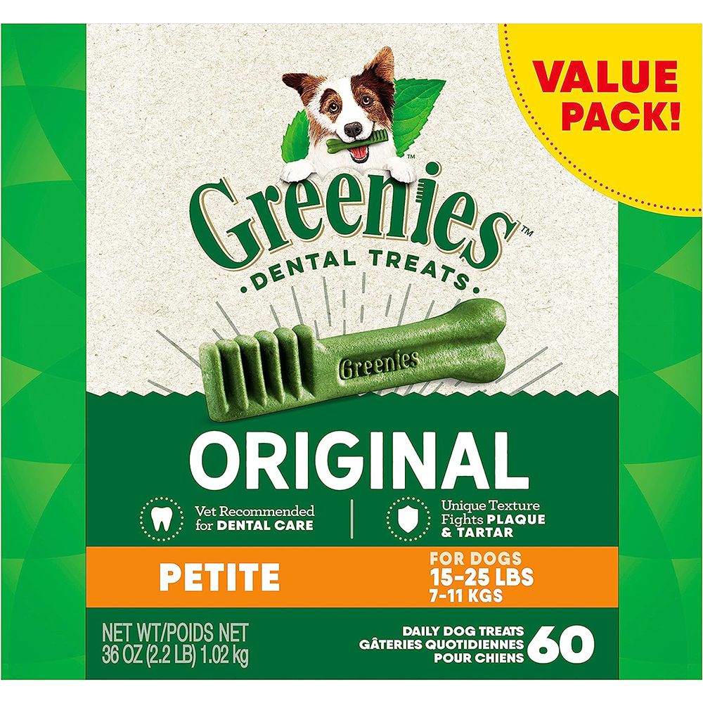 Greenies Petite Size Dog Dental Treat 60 Pack