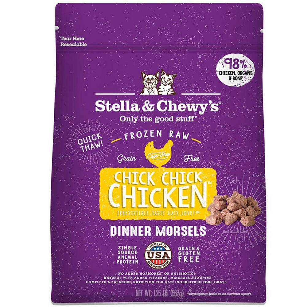 Stella Cat Frozen Chicken Morsels 3Lb.