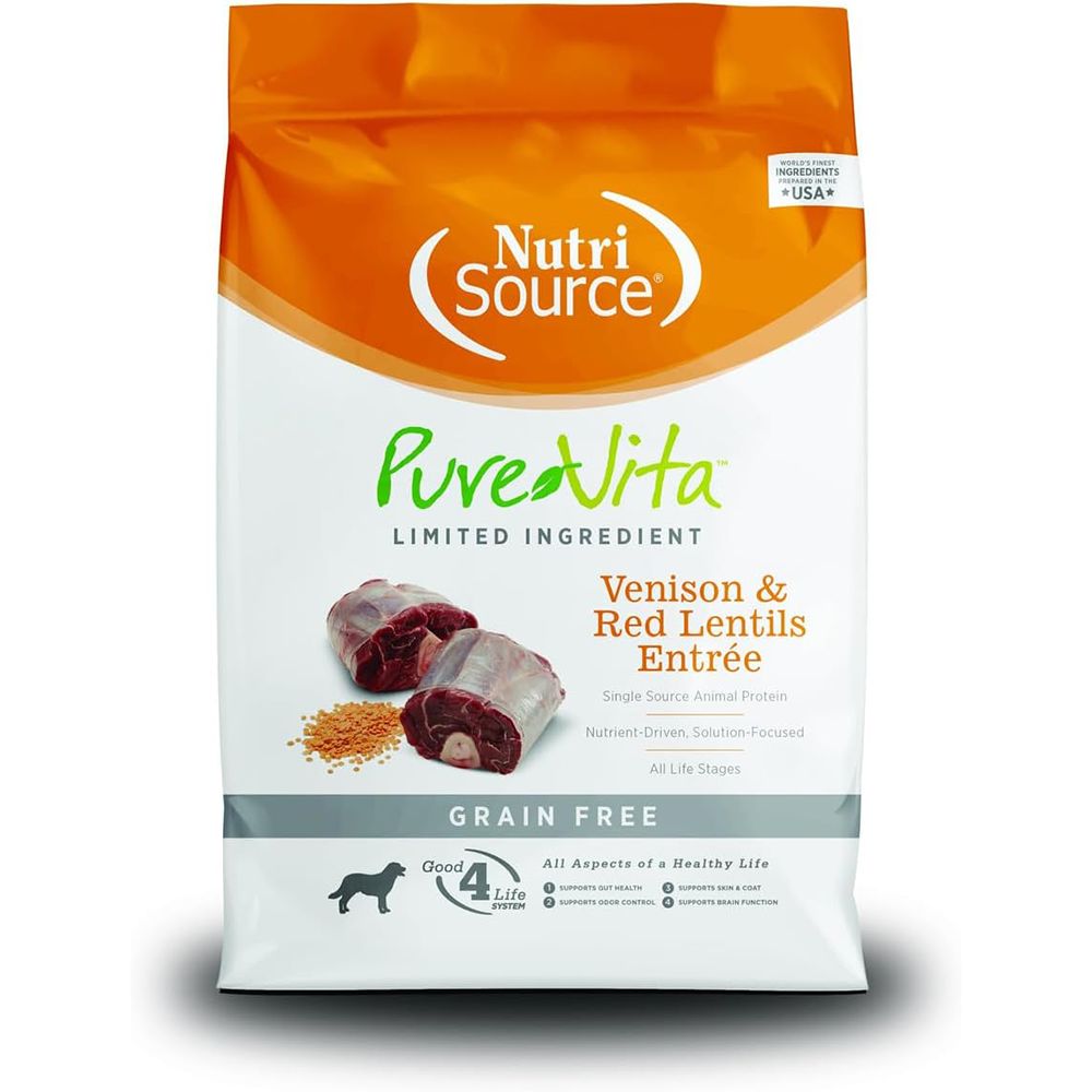 PureVita Grain Free Venison and Lentil Dog Food 5lb