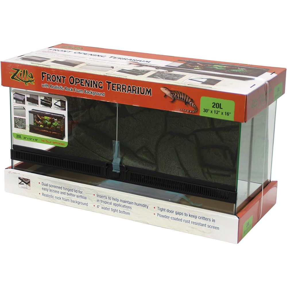 Zilla 20 Long Front Opening Terrarium 30 x 12 x 16-in.