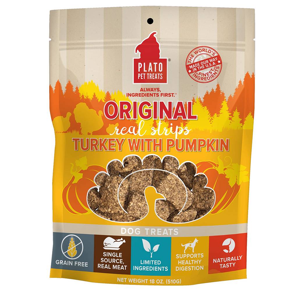 Plato Turkey and Pumpkin Real Strips 6oz