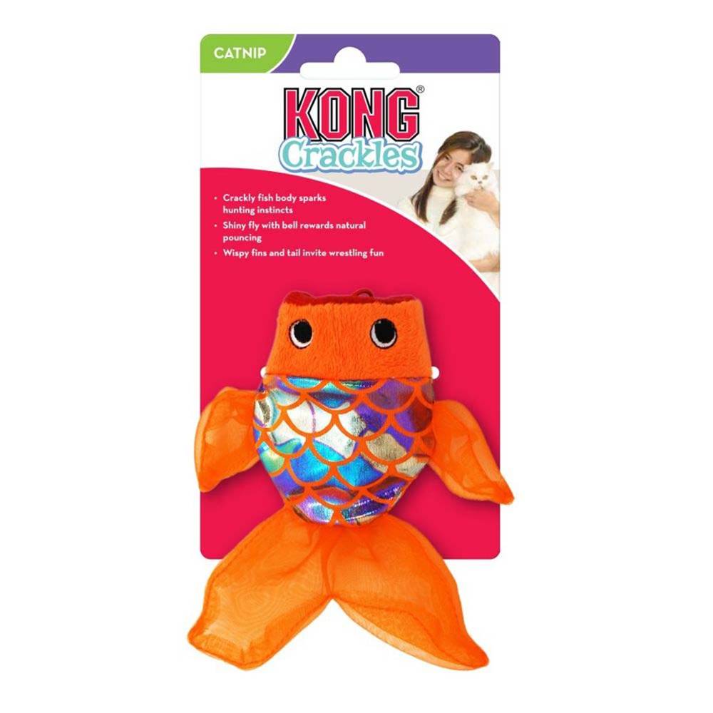KONG Catnip Crackles Gulpz Fish Cat Toy