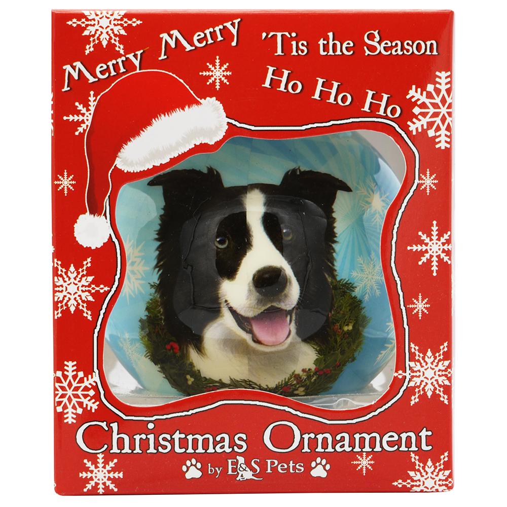 E&S Imports Shatterproof Animal Ornament Border Collie