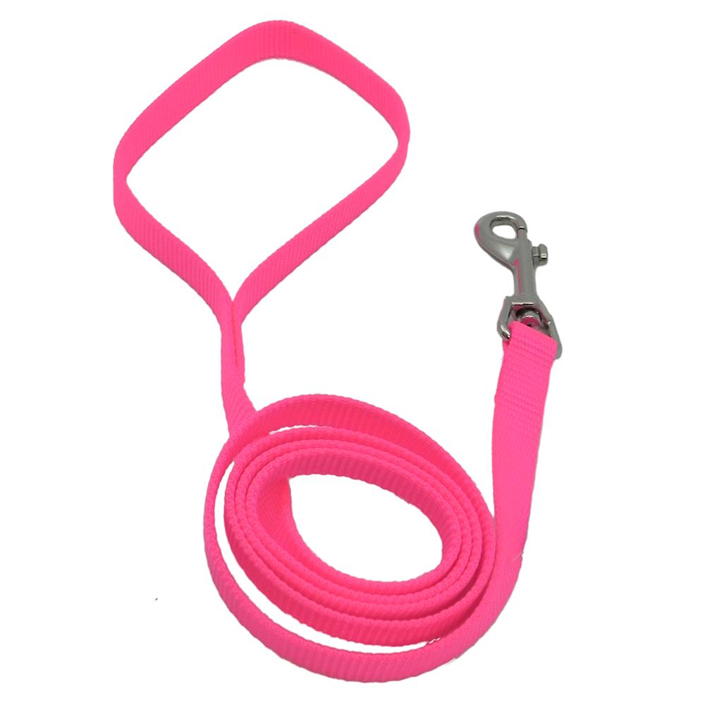 Nylon Dog Leash 5/8-inch x 4 foot Neon Pink
