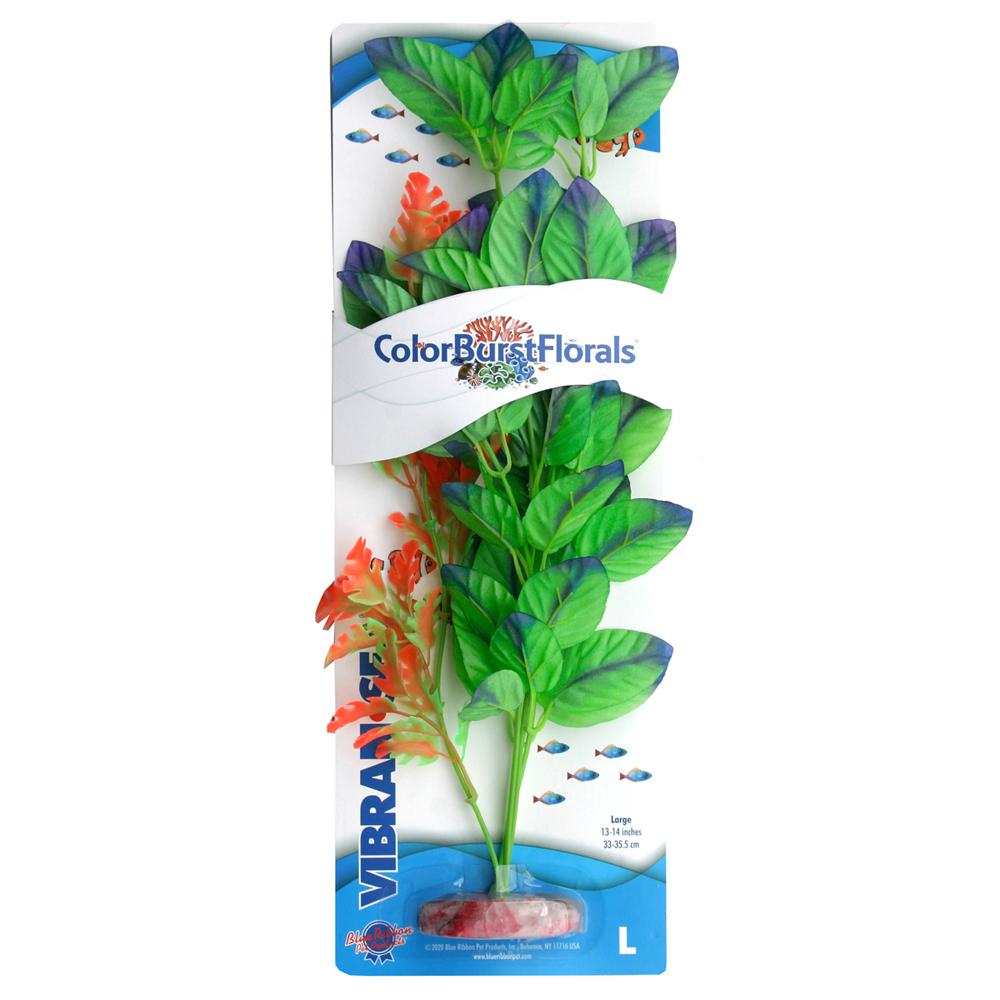 Colorburst Melon Leaf Large Silk Aquarium Plant