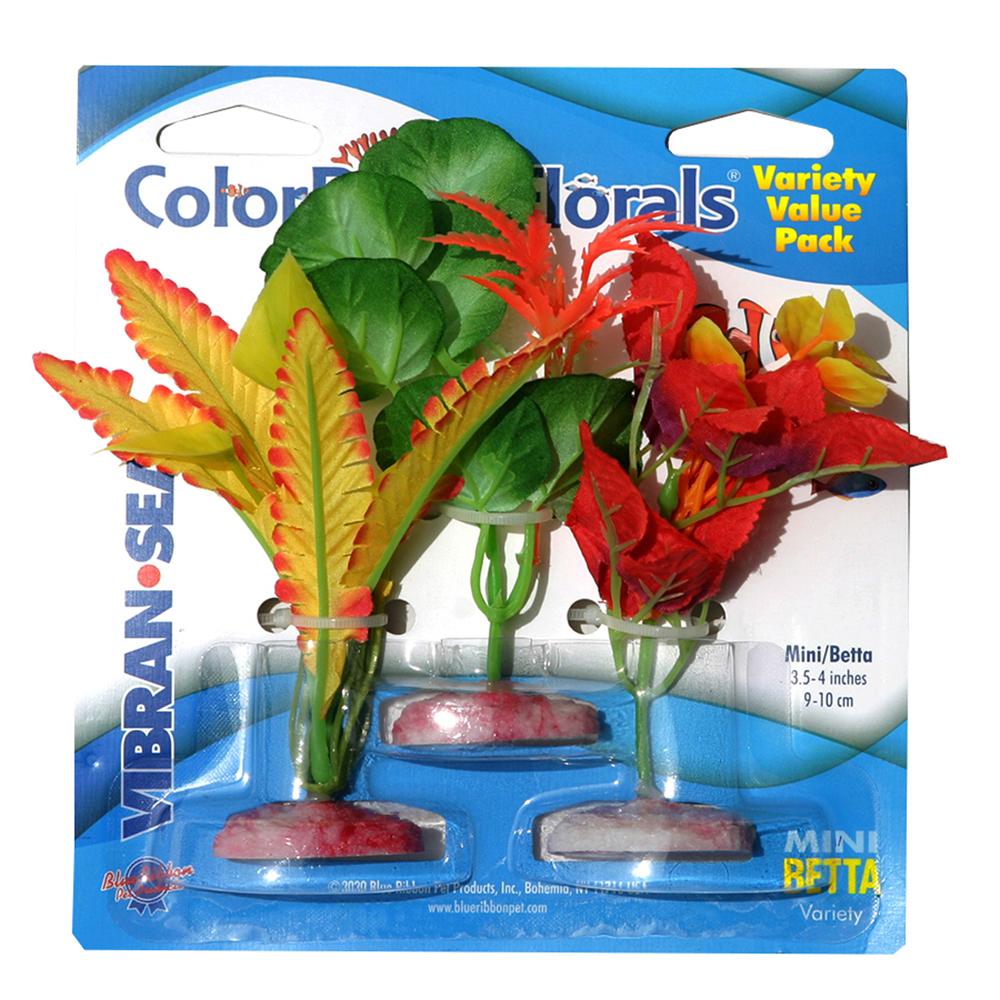 Colorburst Mini Betta Silk Aquarium Plant 3 Pack