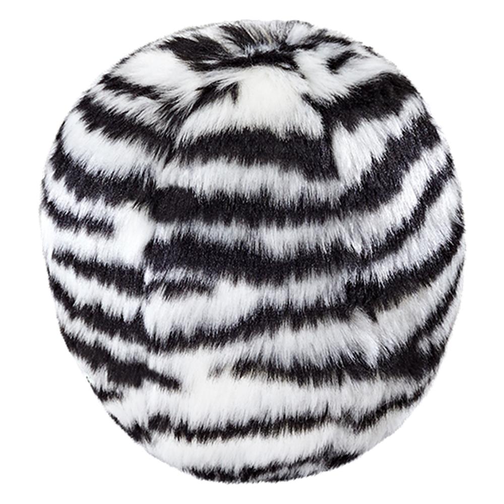 Fluff and Tuff Zebra Ball Medium Plush Dog Toy