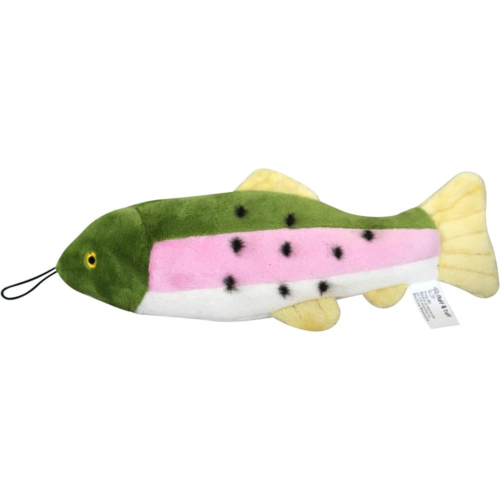 Fluff and Tuff Burt the Lake Trout Plush Dog Toy