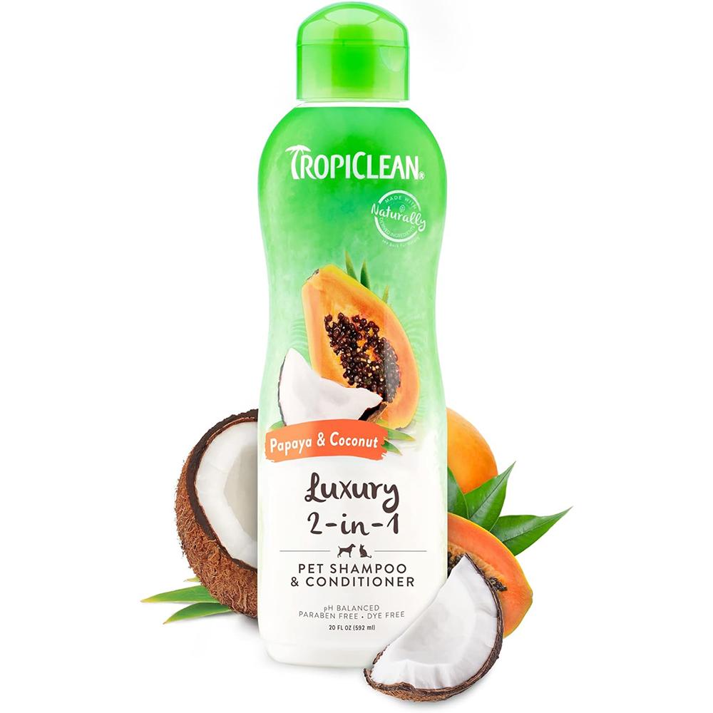TropiClean Dog and Cat Papaya Coconut Shampoo 20oz
