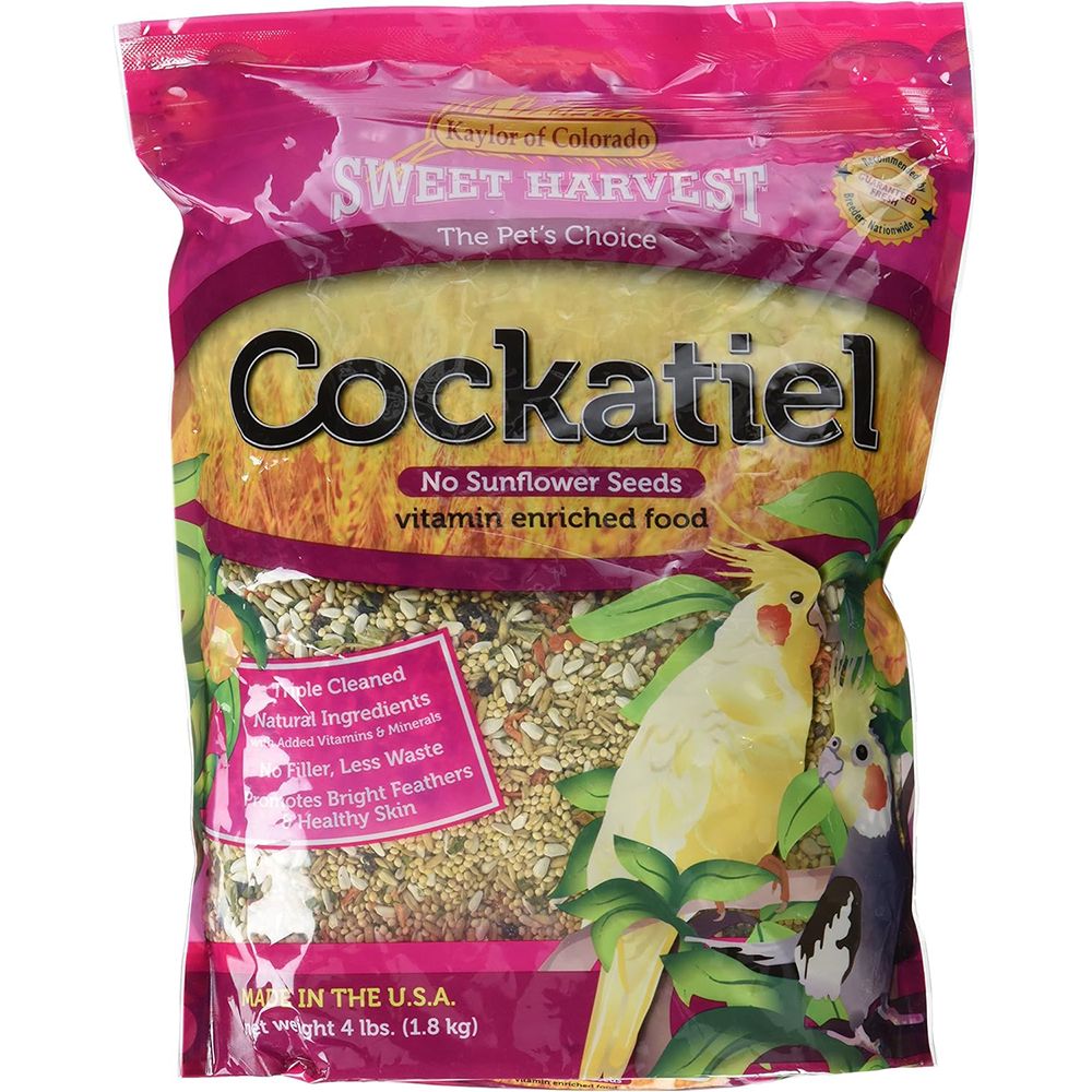 Sweet Harvest Cockatiel No Sun Premium Bird Seed Mix 4Lb.