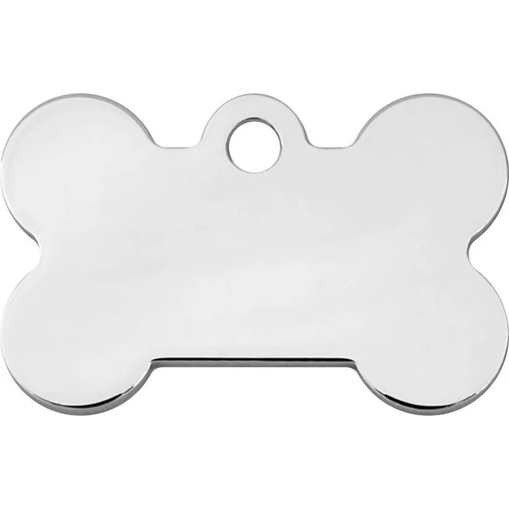 Engraved ID Tag Chrome Bone XLarge