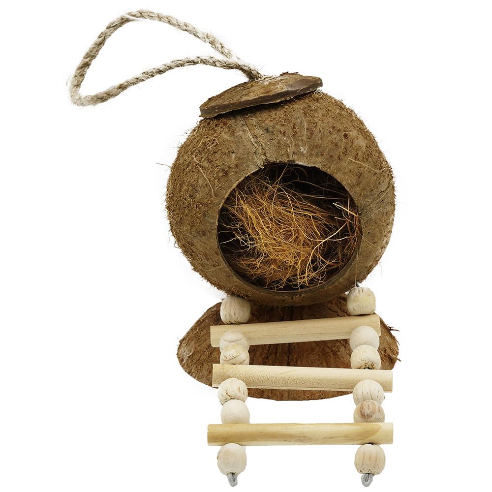 Penn Plax Coconut Hut Small Animal Play Nest