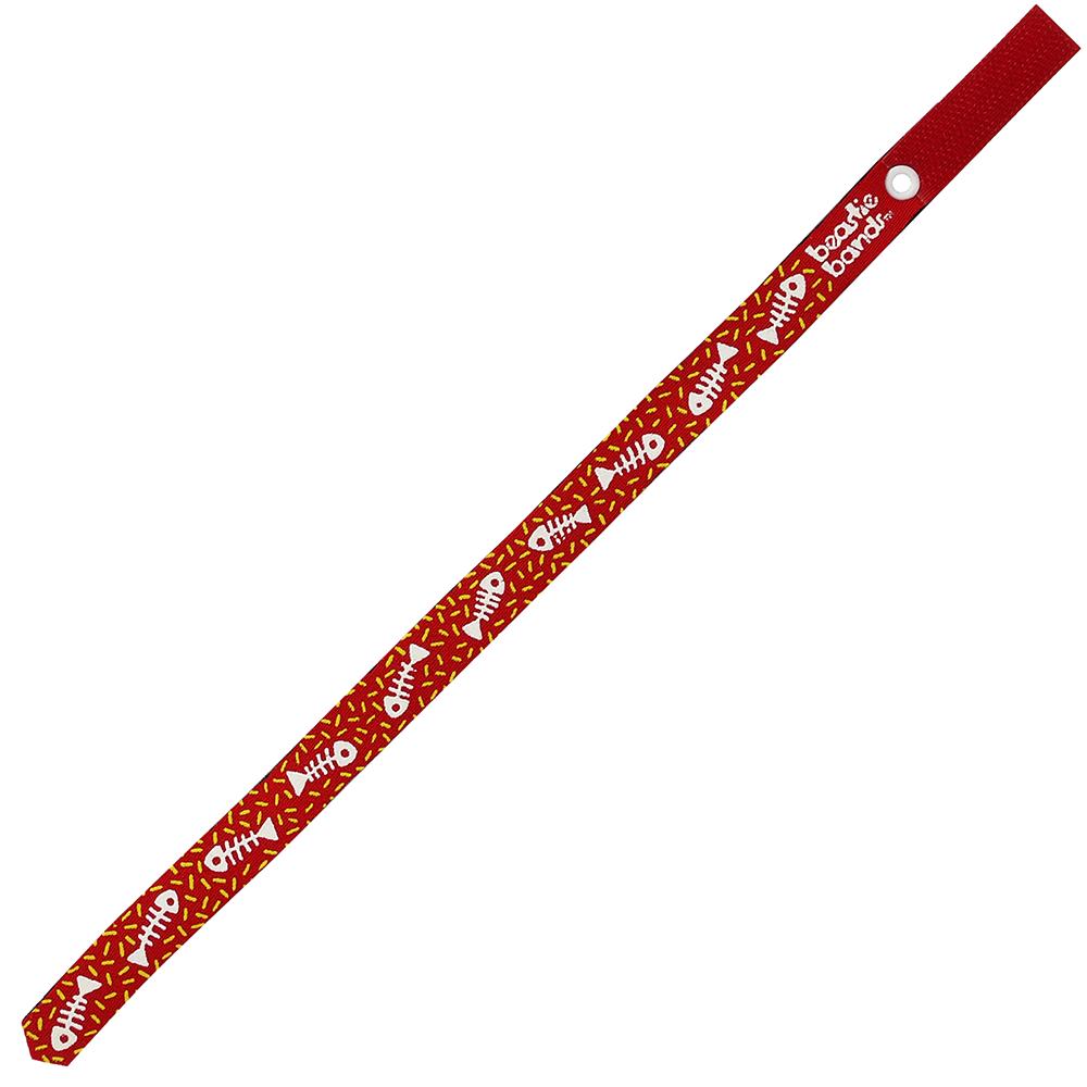 Beastie Band Cat Collar Fish and Bones (Red)