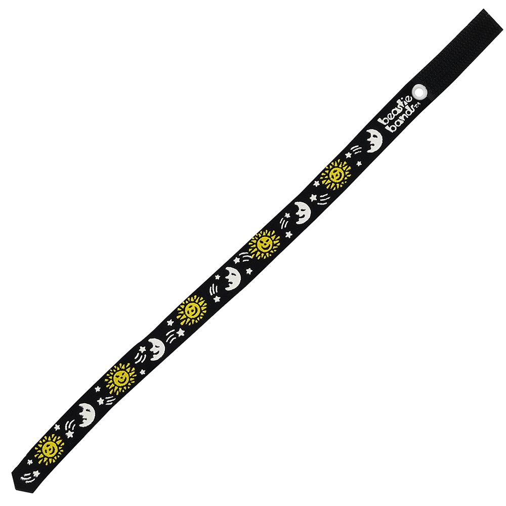 Beastie Band Cat Collar Suns Moons Stars (Black)