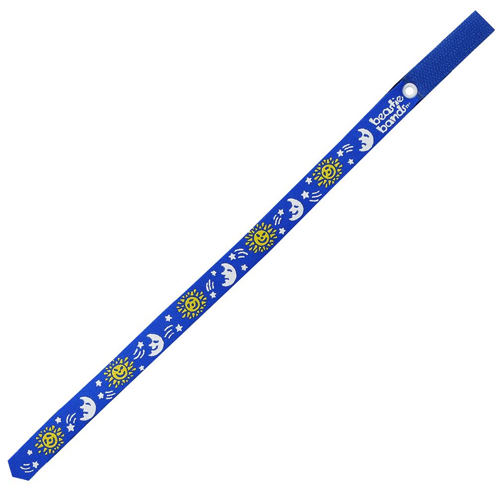 Beastie Band Cat Collar Suns Moons Stars (Blue)