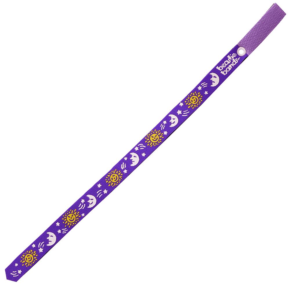 Beastie Band Cat Collar Suns Moons Stars (Purple)