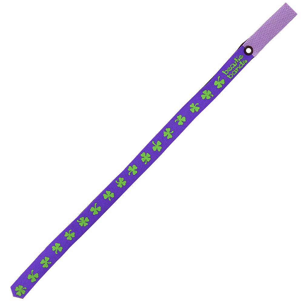 Beastie Band Cat Collar Shamrocks (Purple)