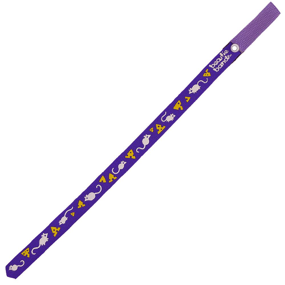 Beastie Band Cat Collar Mice and Cheese (Purple)