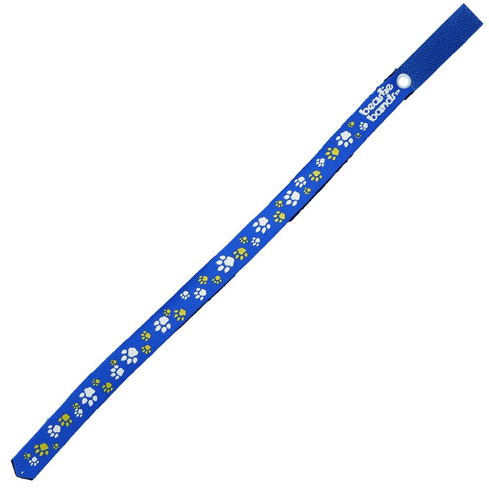 Beastie Band Cat Collar Paw Prints (Blue)