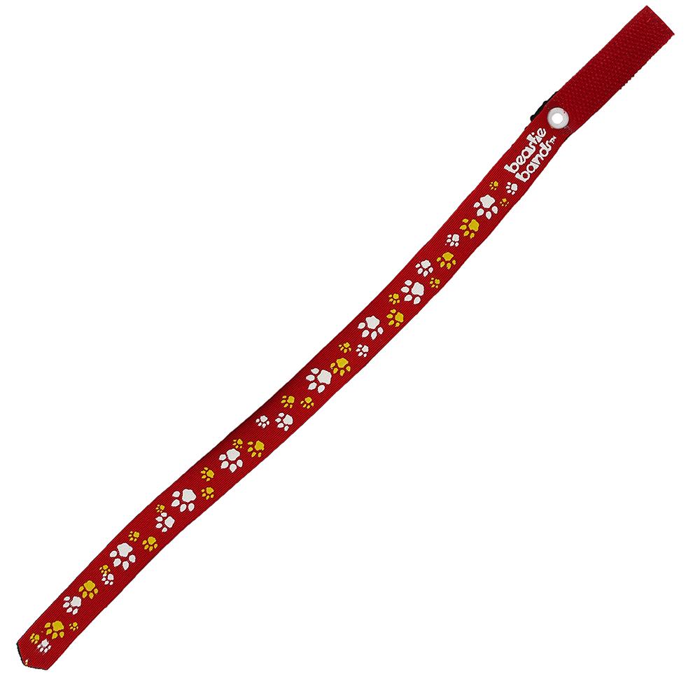 Beastie Band Cat Collar Paw Prints (Red)