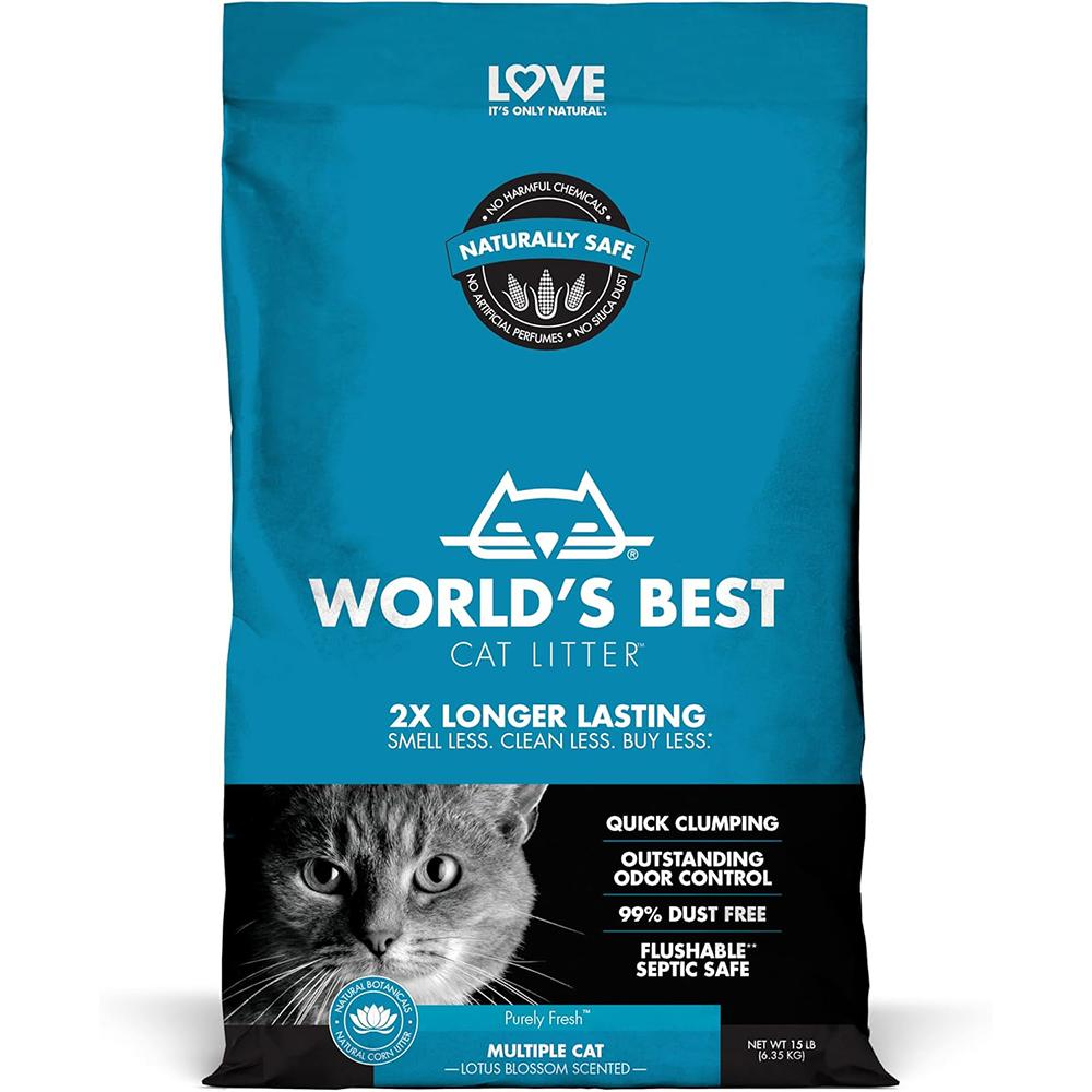 World's Best Cat Lotus Blossom Litter Clumping Formula 14 Lb