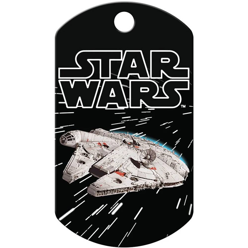 Engraved ID Tag Large Military Star Wars Millenium Flacon