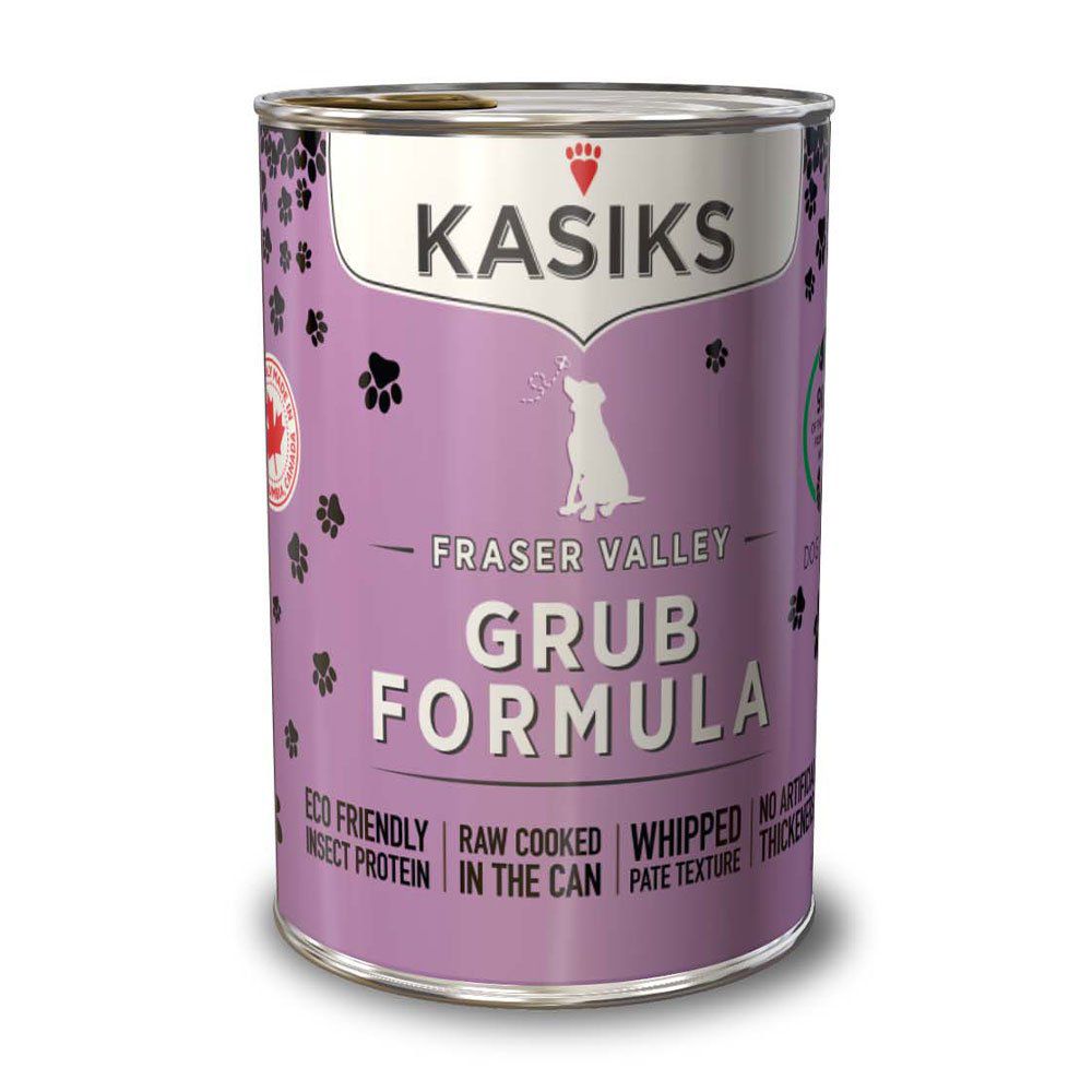 Kasiks Salmon Grub Dog Food 12.2oz can case