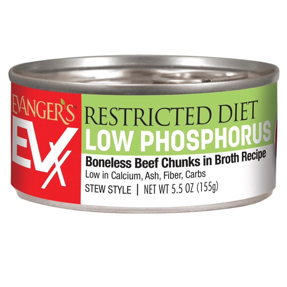 Evangers EVX Low Phosphorus For Cats 5.5 oz case