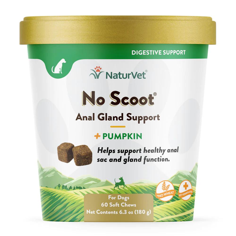 NaturVet No Scoot Anal Gland Supplement for Dogs 60ct