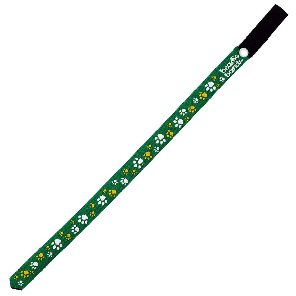 Beastie Band Cat Collar Paw Prints (Green)