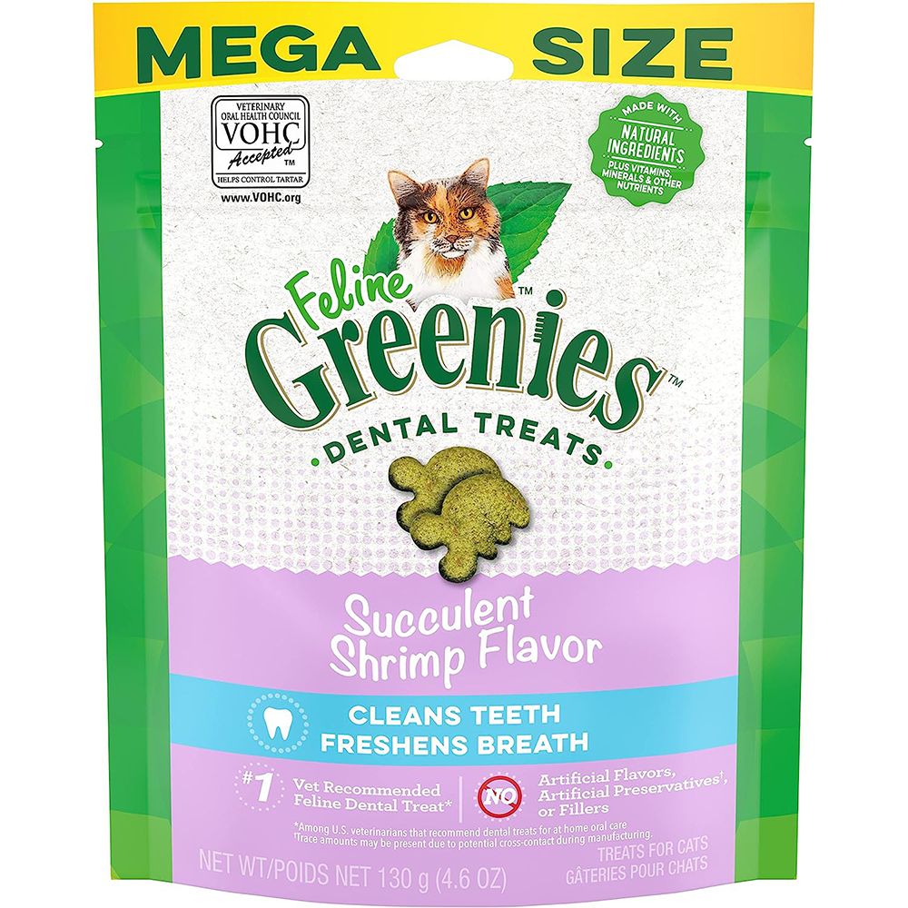 Feline Greenies Savory Shrimp Dental Treats For Cats 4.6oz