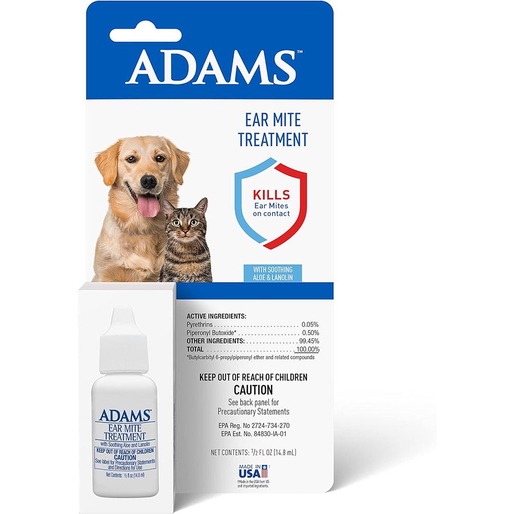 Adams Ear Mite Treatment .5oz for dogs and cats