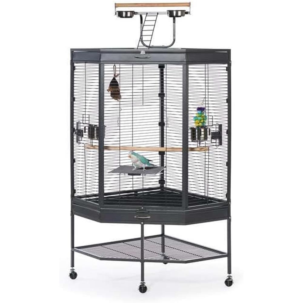 Prevue Cage Corner with Playtop