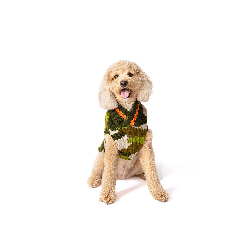Chilydog Handmade Dog Sweater Camo XSmall
