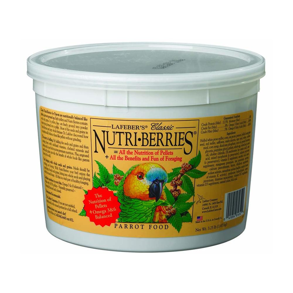 Lafeber NutriBerries Parrot 3.25 pound Food