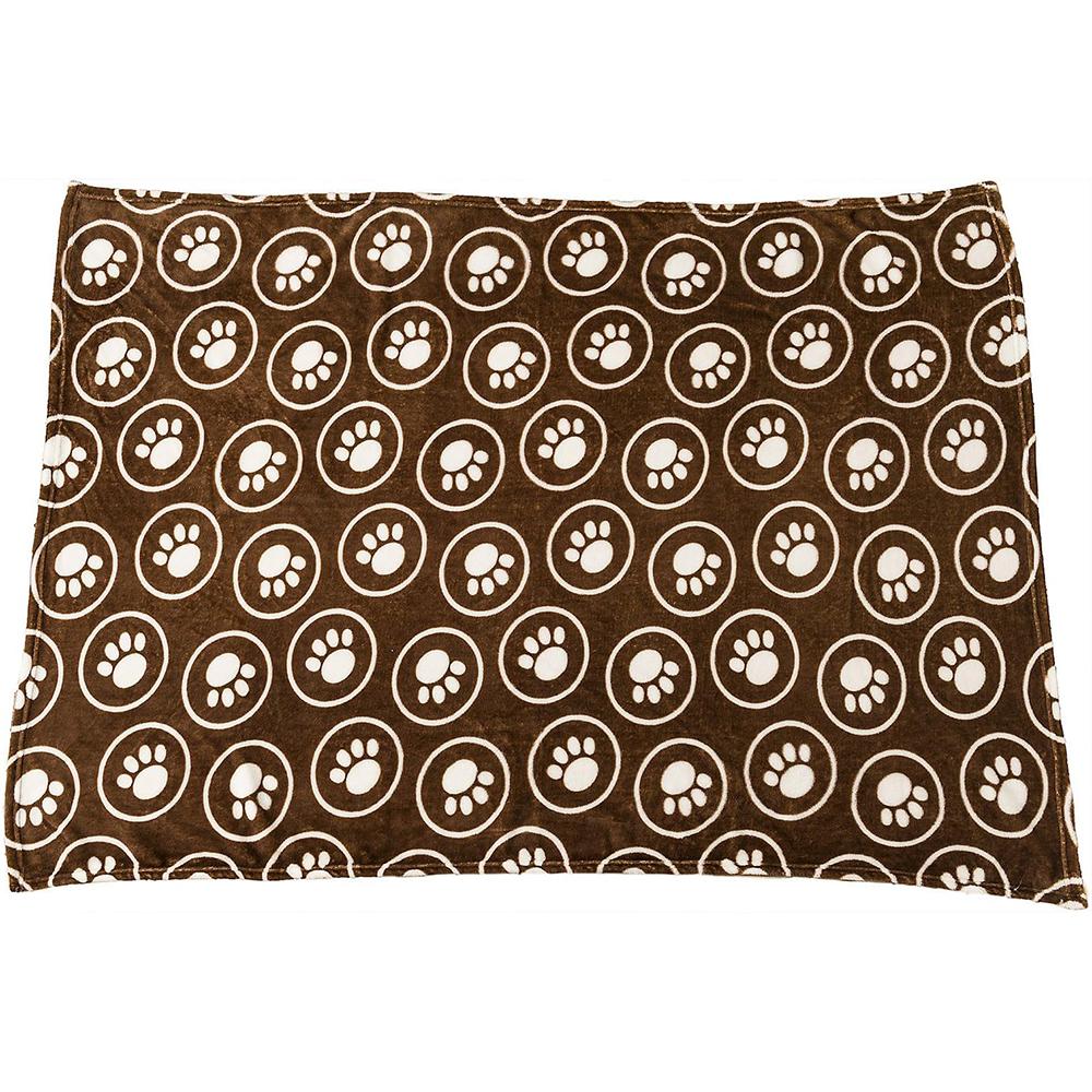 Snuggle Blanket Brown with Paw 40x60-in.