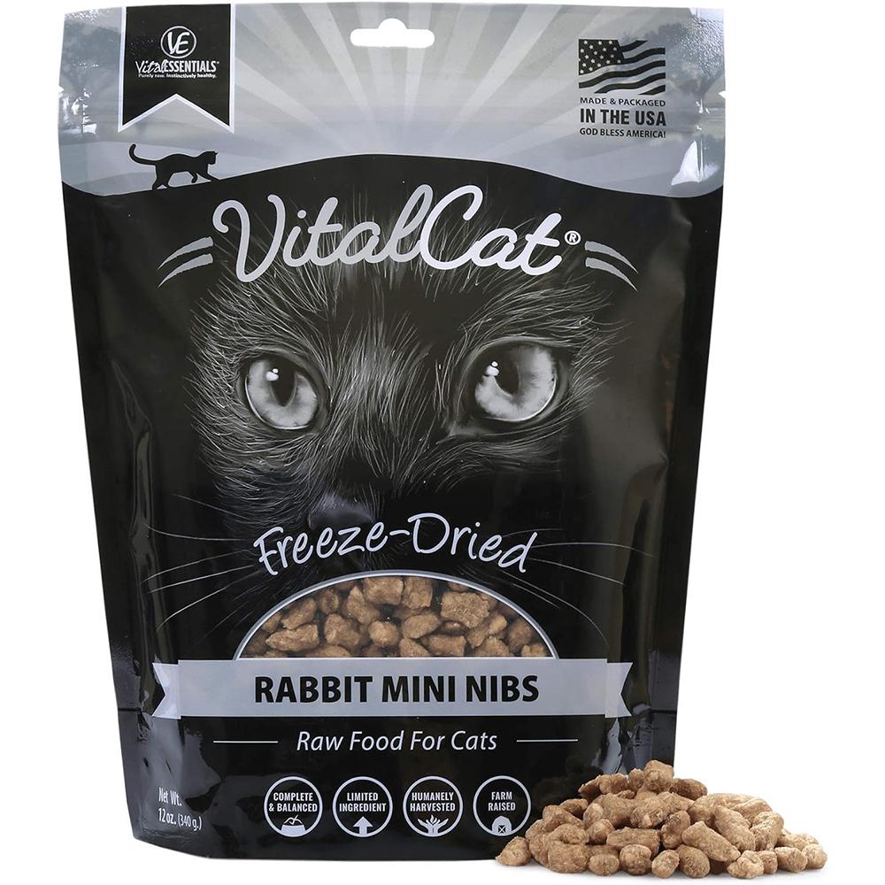 Vital Essentials FD Rabbit Minin Nibs 12oz for Cats