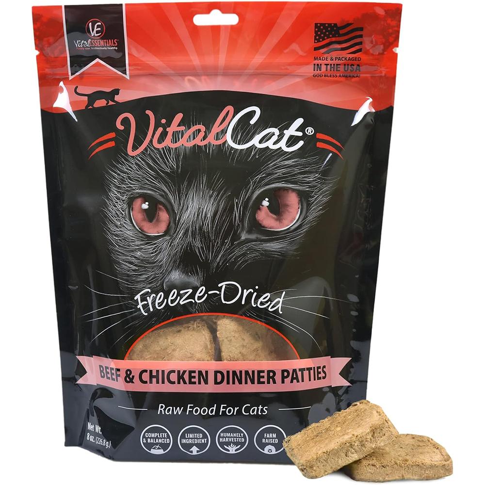 Vital Essentials FD Beef and Chicken Patties 8oz for Cats