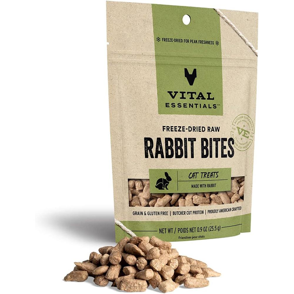 Vital Essentials FD Rabbit Bites Treats for Cats 0.9oz
