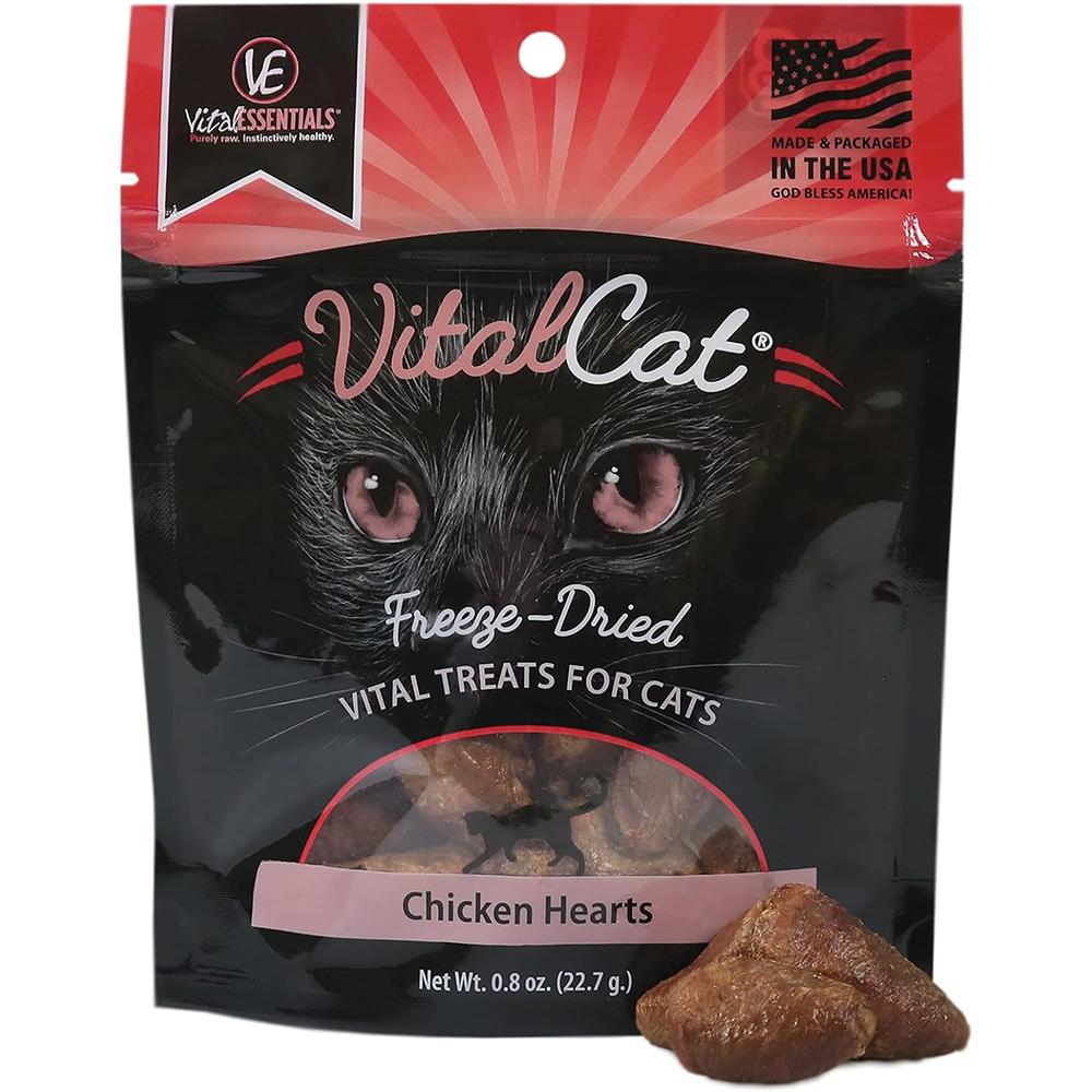 Vital Essentials FD Chicken HeartTreats for Cats 0.8oz