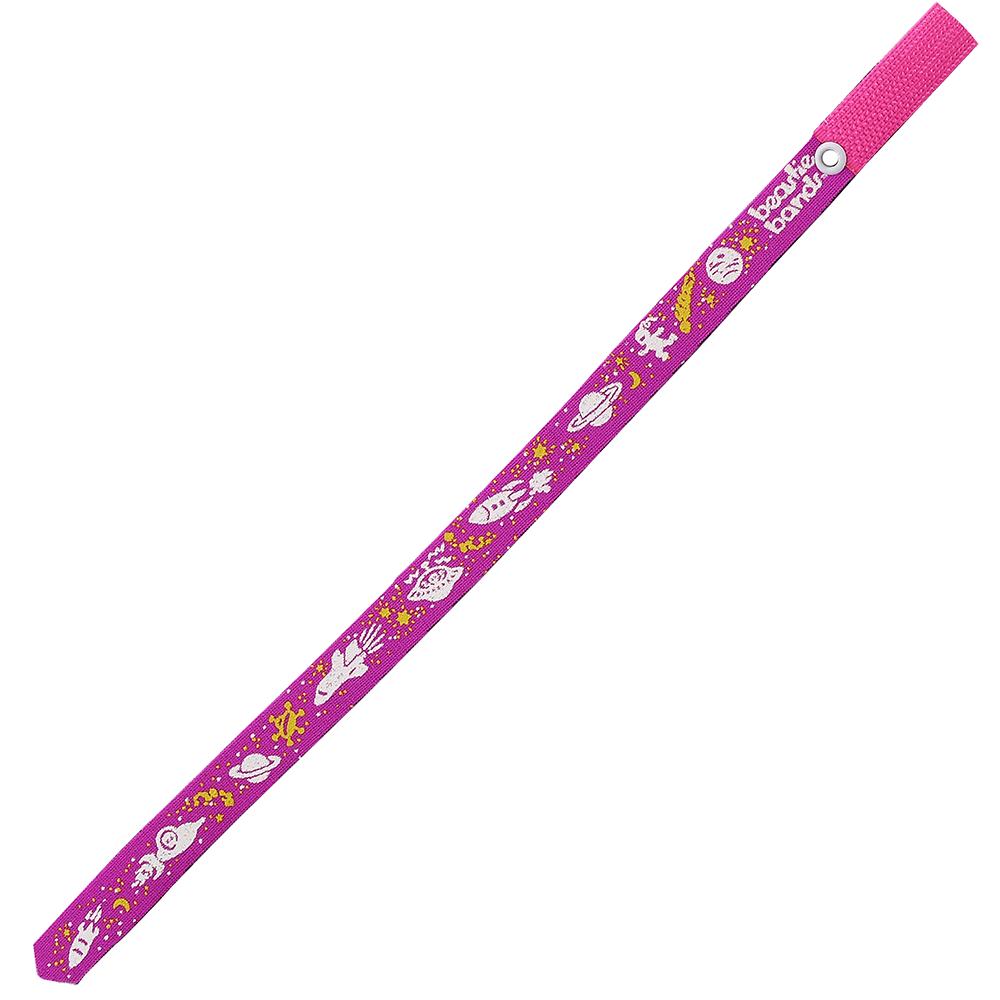 Beastie Band Cat Collar Outer Space Design (Magenta)