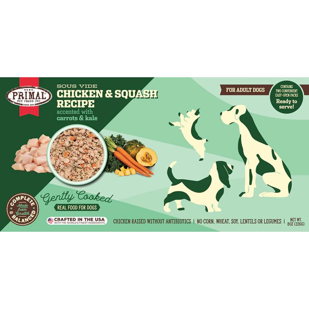 Primal Gently Cooked Dog Food Chicken Squash 8oz
