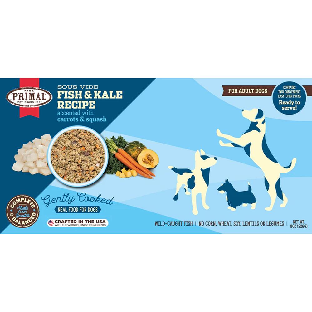 Primal Gently Cooked Dog Food Fish Kale 8oz
