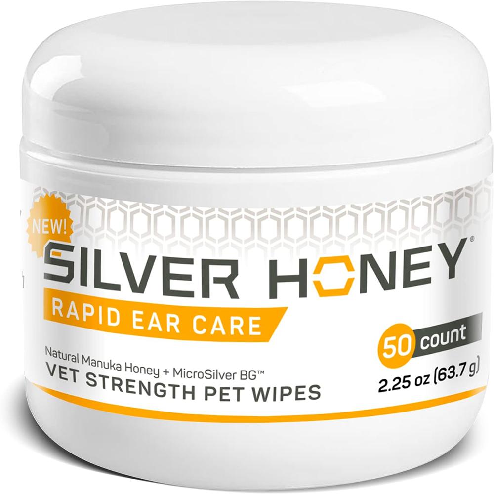 Silver Honey Rapid Ear Care Wipes for Dogs and Cats