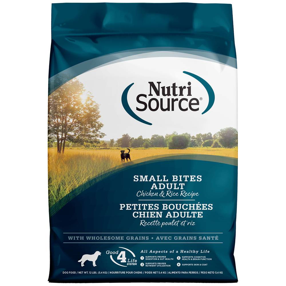 NutriSource Dog Chicken and Rice Small Bite 12lb