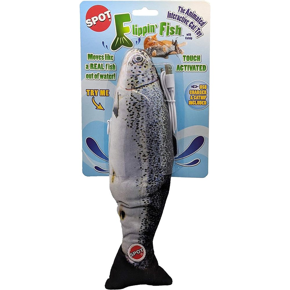 Spot Flipping Fish Cat Toy