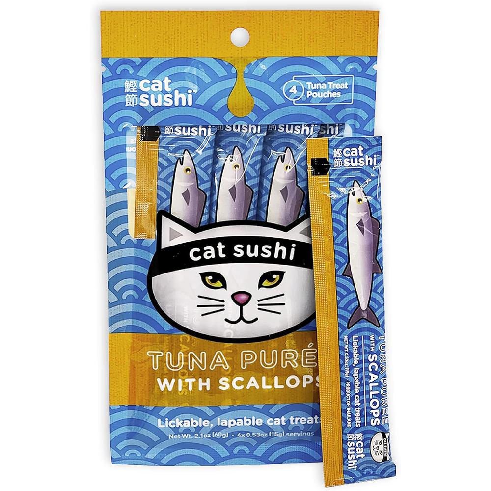 Presidio Bonito and Scallop Puree Cat Food Tubes 4 Pack